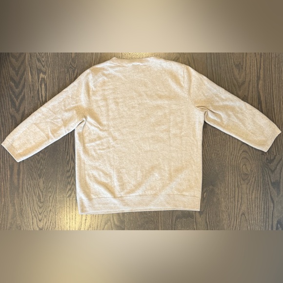 100% Cashmere Talbots Sweater Oatmeal Size XL - Picture 6 of 7